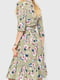 Платье А-силуэта оливковое с цветочным принтом | 6280692 | фото 4