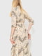 Платье А-силуэта бежевое с принтом | 6280694 | фото 4