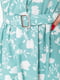 Платье А-силуэта оливковое с цветочным принтом | 6280695 | фото 5