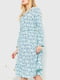 Платье А-силуэта мятного цвета с цветочным принтом | 6280696 | фото 3