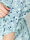 Платье А-силуэта мятного цвета с цветочным принтом | 6280696 | фото 6