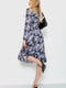 Сукня А-силуету синя з квітковим принтом | 6280697 | фото 4