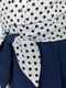 Сукня А-силуету молочно-синя у горох | 6280709 | фото 5