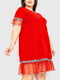 Платье А-силуэта красное | 6280733 | фото 3