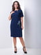 Платье темно-синее с авторской вышивкой «Августа» | 6282164 | фото 2