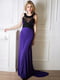 Платье фиолетово-черное со шлейфом «Кассандра» | 6282230