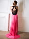 Сукня рожево-чорна зі шлейфом «Кассандра» | 6282234 | фото 3