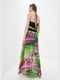 Платье А-силуэта разноцветное в принт "Лагуна" | 6282243 | фото 3