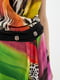 Платье А-силуэта разноцветное в принт "Лагуна" | 6282243 | фото 4