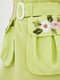 Платье А-силуэта салатового цвета с декором "Мелисса" | 6282282 | фото 4