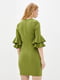Платье-футляр зеленое с декором "Орнелла" | 6282301 | фото 3
