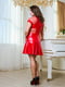 Платье А-силуэта красное "Отто" | 6282305 | фото 3