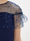 Сукня А-силуету темно-синя "Тіана" | 6282345 | фото 4