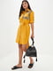 Сукня-сорочка янтарного кольору з принтом "Лавінія" | 6282435 | фото 2