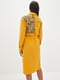 Платье-рубашка янтарного цвета с принтом "Лавиния" | 6282435 | фото 3
