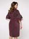 Платье А-силуэта цвета марсал "Паола" | 6282520 | фото 4