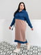 Сукня бежево-синя «Евія» | 6282561 | фото 2