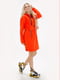 Платье-худи оранжевого цвета "Мера" | 6282562 | фото 2