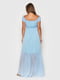 Платье голубое «Агнес» | 6282720 | фото 4