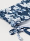 Труси купальні синьо-білі з квітковим принтом | 6286030 | фото 2