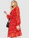 Платье А-силуэта красное с принтом | 6286474 | фото 3
