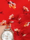 Платье А-силуэта красное с принтом | 6286474 | фото 5