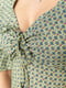 Платье А-силуэта оливковое с узором | 6286482 | фото 5