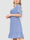 Платье А-силуэта синее с узором | 6286483 | фото 3