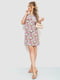 Платье А-силуэта молочное с принтом | 6286496 | фото 2