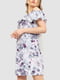 Платье А-силуэта серое с принтом | 6286502 | фото 3