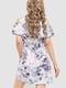 Платье А-силуэта серое с принтом | 6286502 | фото 4