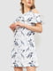 Платье А-силуэта серое с принтом | 6286504 | фото 3