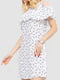 Платье А-силуэта белое с узором | 6286505 | фото 3