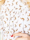 Платье А-силуэта белое с узором | 6286506 | фото 5