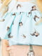 Сукня А-силуету блакитна з візерунком | 6286509 | фото 5