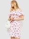 Платье А-силуэта розовое с узором | 6286510 | фото 3