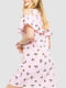 Платье А-силуэта розовое с узором | 6286510 | фото 4