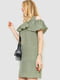 Платье А-силуэта зеленое с узором | 6286511 | фото 3