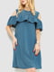 Сукня А-силуету синя з візерунком | 6286515 | фото 2