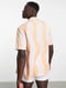 Рубашка бело-оранжевая в полоску | 6286726 | фото 3