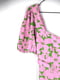 Платье А-силуэта зелено-розовое с цветочным принтом | 6286730 | фото 3