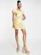 Сукня жовта з квітковим принтом | 6286833 | фото 2