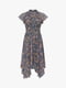 Сукня А-силуету сіра з квітковим принтом | 6287099 | фото 4