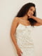 Платье белое с цветочным принтом | 6287136 | фото 2