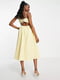 Сукня А-силуету жовта | 6287168 | фото 3