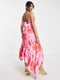 Платье розовое с цветочным принтом | 6287215 | фото 3