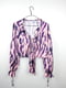 Блуза фіолетова з принтом тай-дай | 6287648