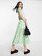 Платье зеленое с цветочным принтом | 6287697 | фото 3