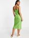 Платье зеленое с узором | 6287728 | фото 3