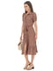 Сукня А-силуету коричнева з візерунком | 6288039 | фото 2